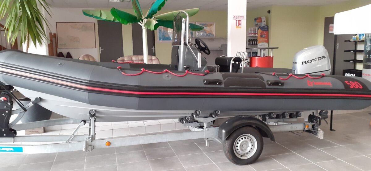 NARWHAL HD 580 / HONDA BF 100cv / REMORQUE / GPS 