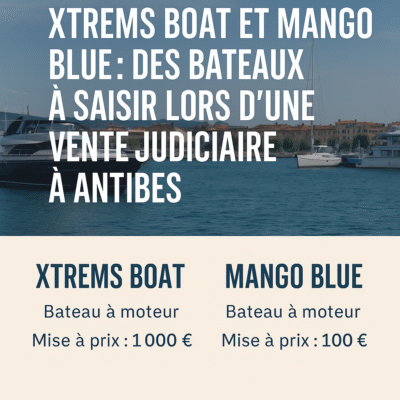 Ventes aux enchères judiciaires 2025 : Azimut, Ketch, Bénéteau et plus encore