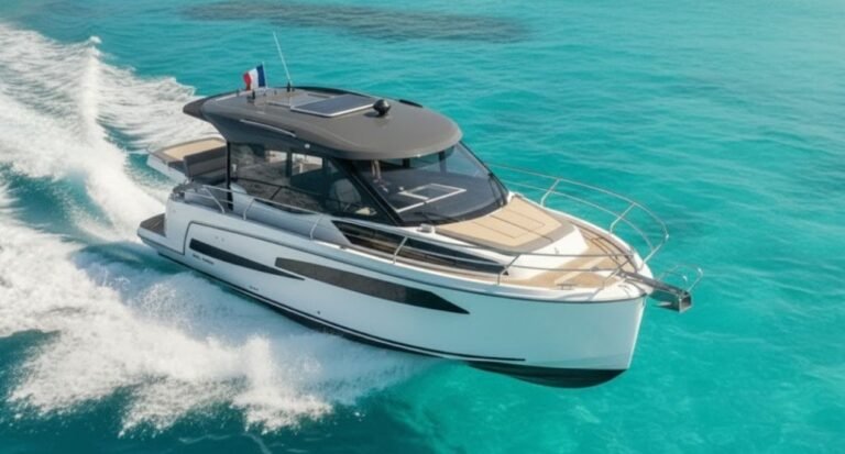 Nautic Yacht 880 Weekender en navigation, eaux turquoise