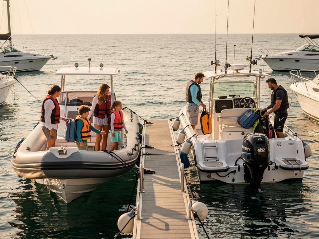 semi rigide ou coque rigide comparatif des bateaux hors bord de 7 a 10 metres