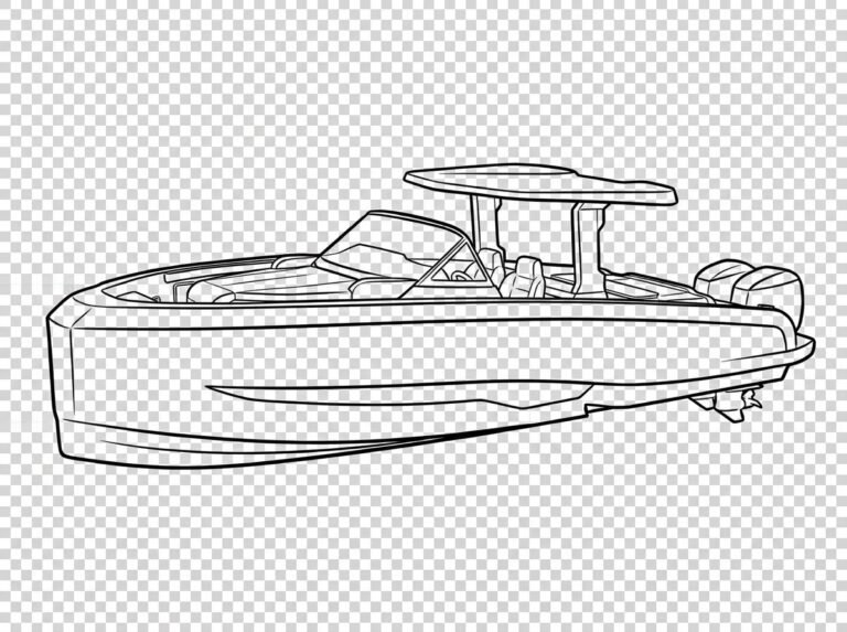 BMA X299 vue de profil — silhouette Cabin Sundeck avec T-top et bimoteur