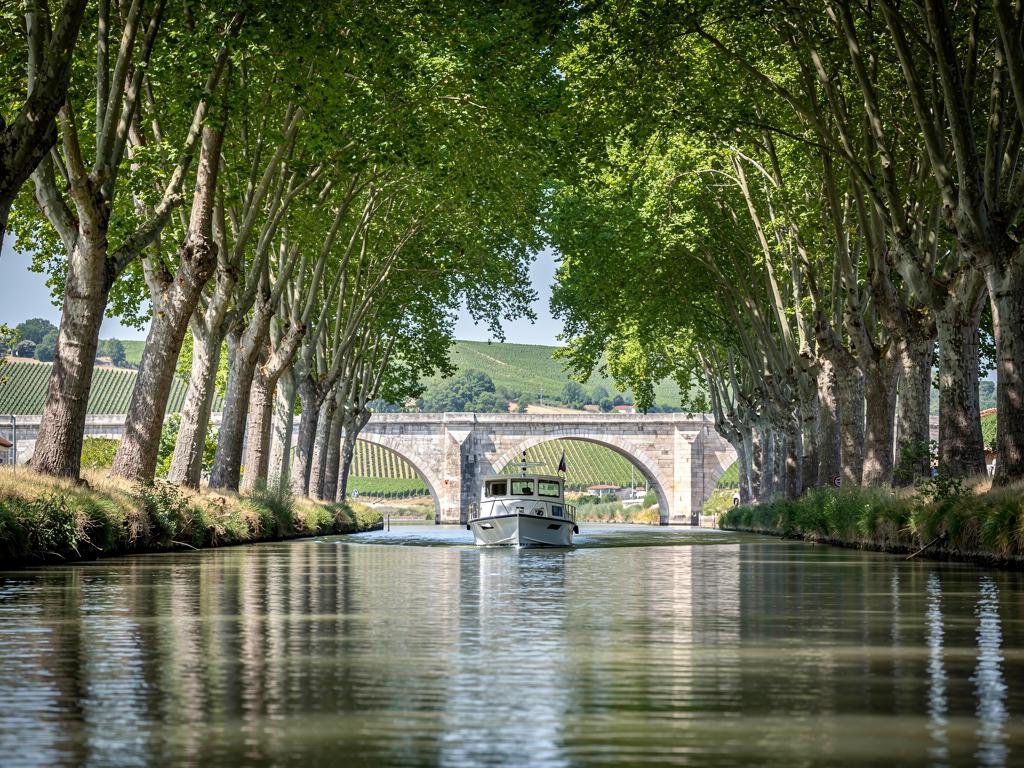 canal de garonne en bateau pont canal dagen et ecluses pour les vacances