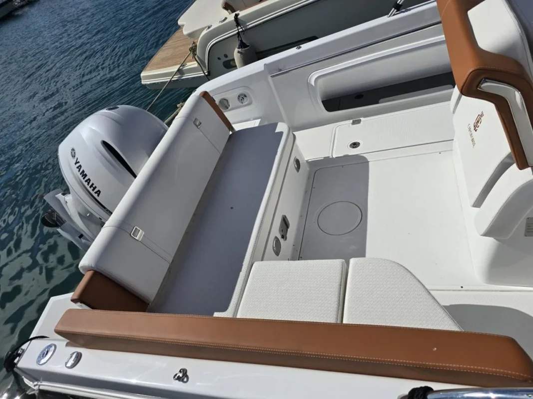 Capoforte CX 240 Summer Edition 2026 cockpit arrière et Yamaha F200