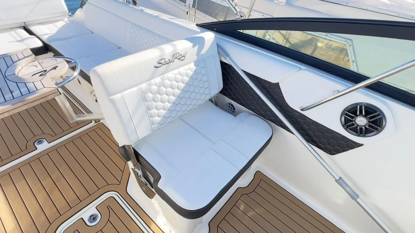 Sea Ray SDX 250 OB 2023 amenagement de pont et rangements