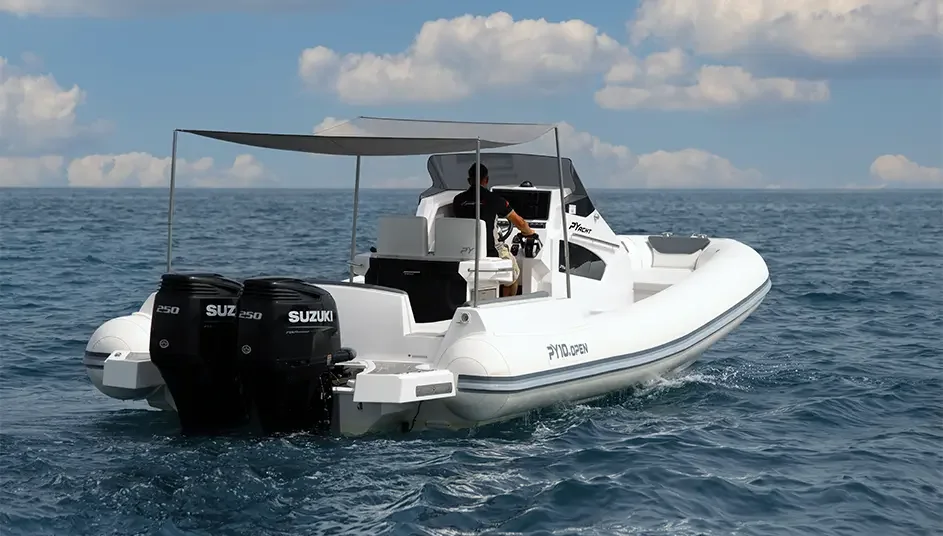 Semi-rigide PY Yacht PY10.OPEN neuf bimini cockpit