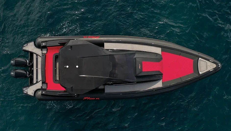 Semi-rigide PY Yacht PY100 XL neuf vue aerienne